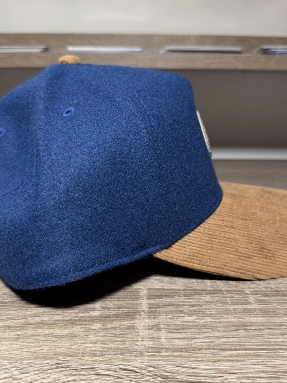 Chicago Cubs Mitchell & Ness Wool Corduroy Pro-Pinch Structured Snapback Navy